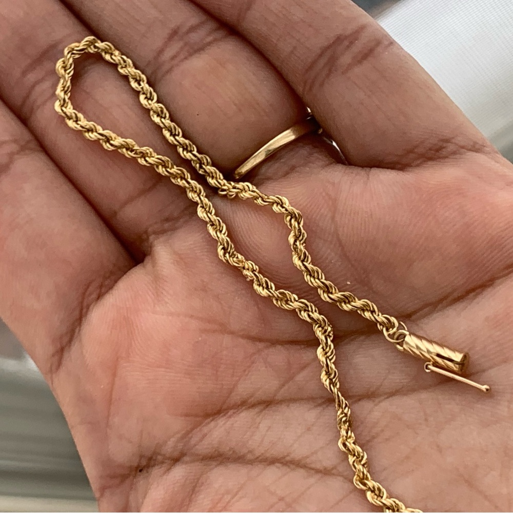 14kt Gold Rope Bracelet - Picture 5 of 9